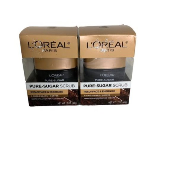Lot of 2 L'Oreal Paris Pure Sugar Scrub Resurface and Reenergize Facial and Lips - Picture 6 of 10